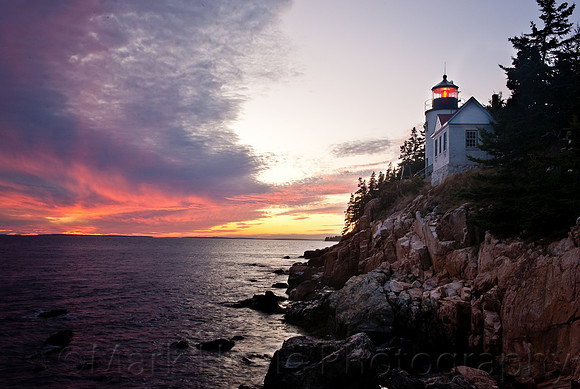 Sunset at Bass Harbor Light
